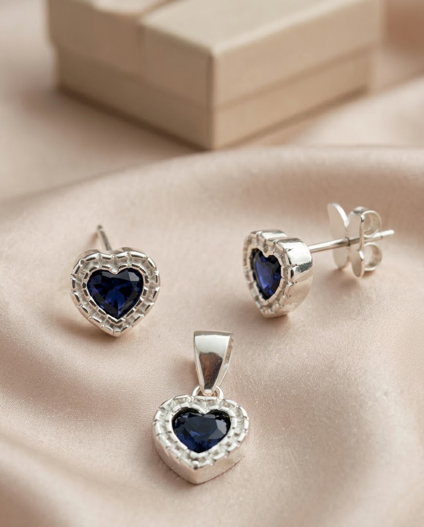 Set Corazón Profundo en plata 925 — MARDAN JOYAS